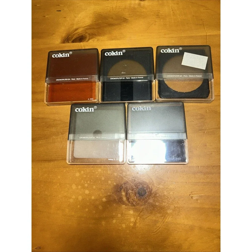 Vintage Cokin Cromofilter SA Lot of 5 with Protective Cases